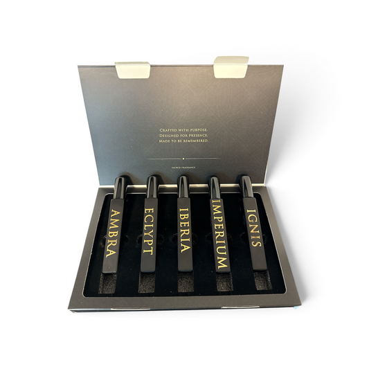 Sacred Fragrance men’s Extrait de Parfum Discovery Set