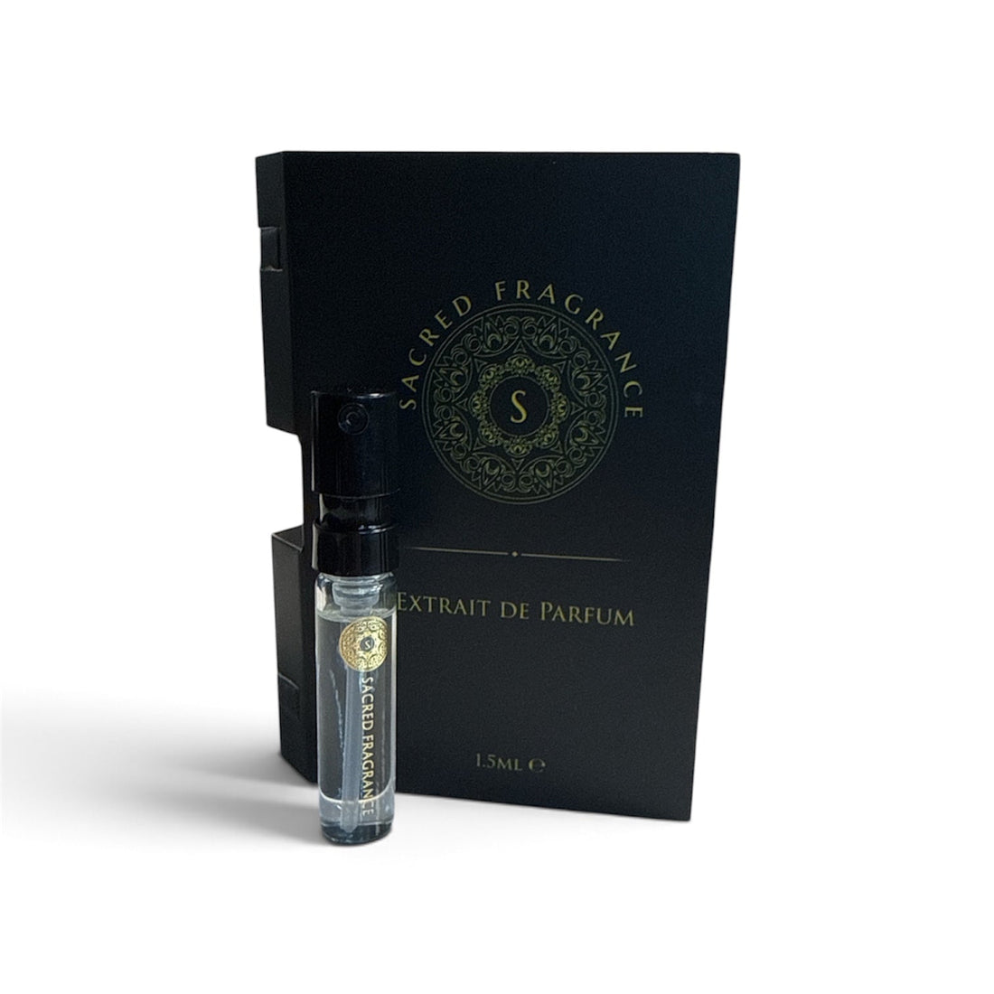 Sacred Fragrance 1.5ml Extrait de Parfum sample with scent card