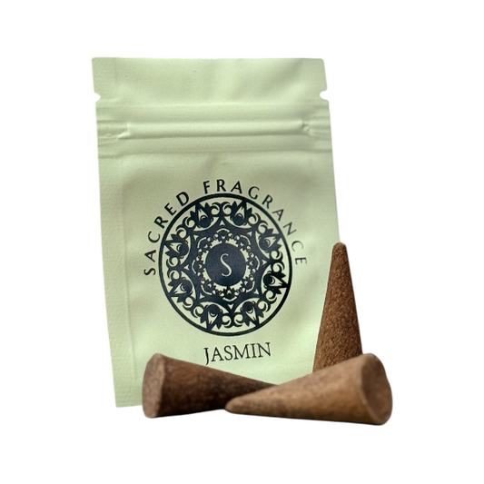 Jasmin Incense Cones x 3 Cones in a Pack by Sacred Fragrance