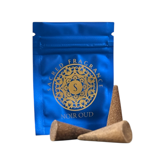 Noir Oud Incense Cones x 3 in a Pack by Sacred Fragrance