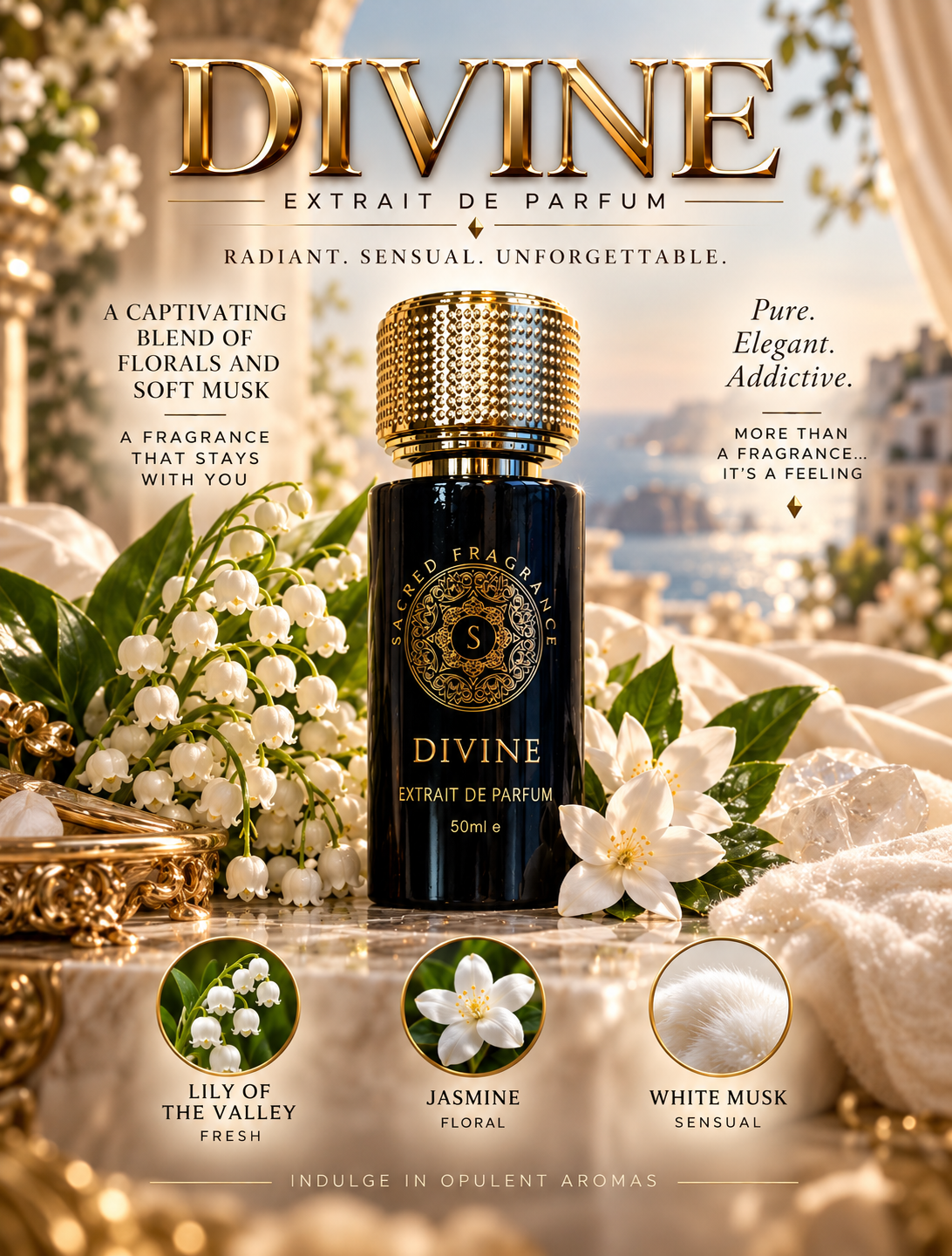 Sacred Fragrance DIVINE 50ml Extrait de Parfum bottle