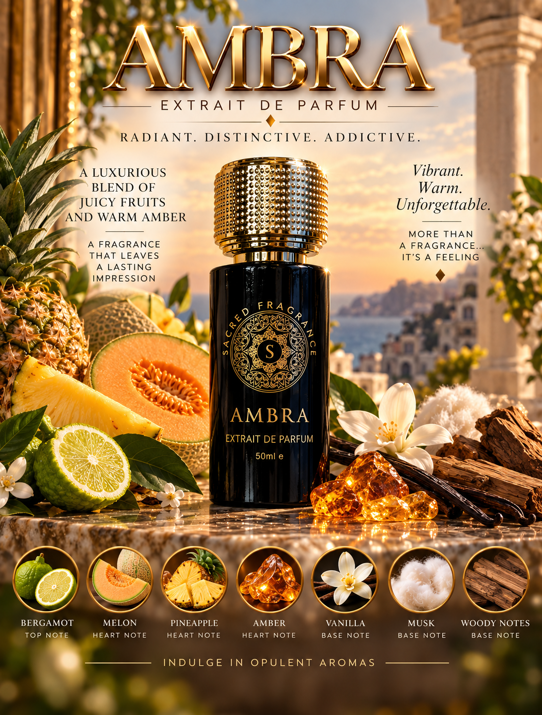 Sacred Fragrance AMBRA 50ml Extrait de Parfum bottle