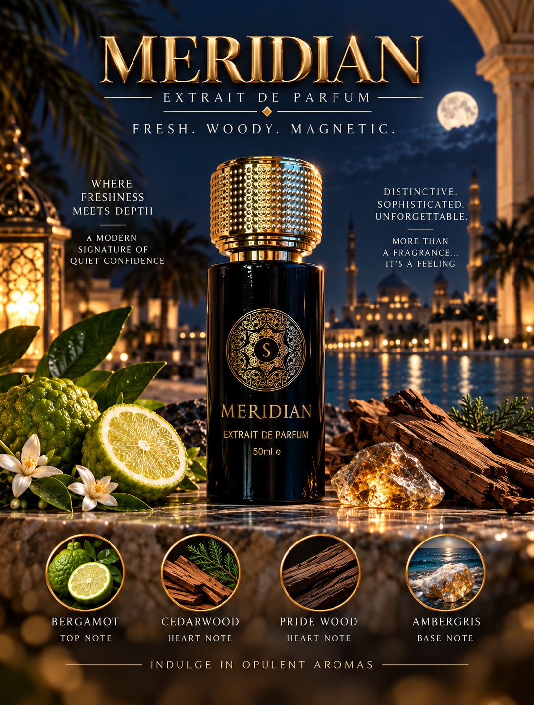 Sacred Fragrance MERIDIAN 50ml Extrait de Parfum bottle