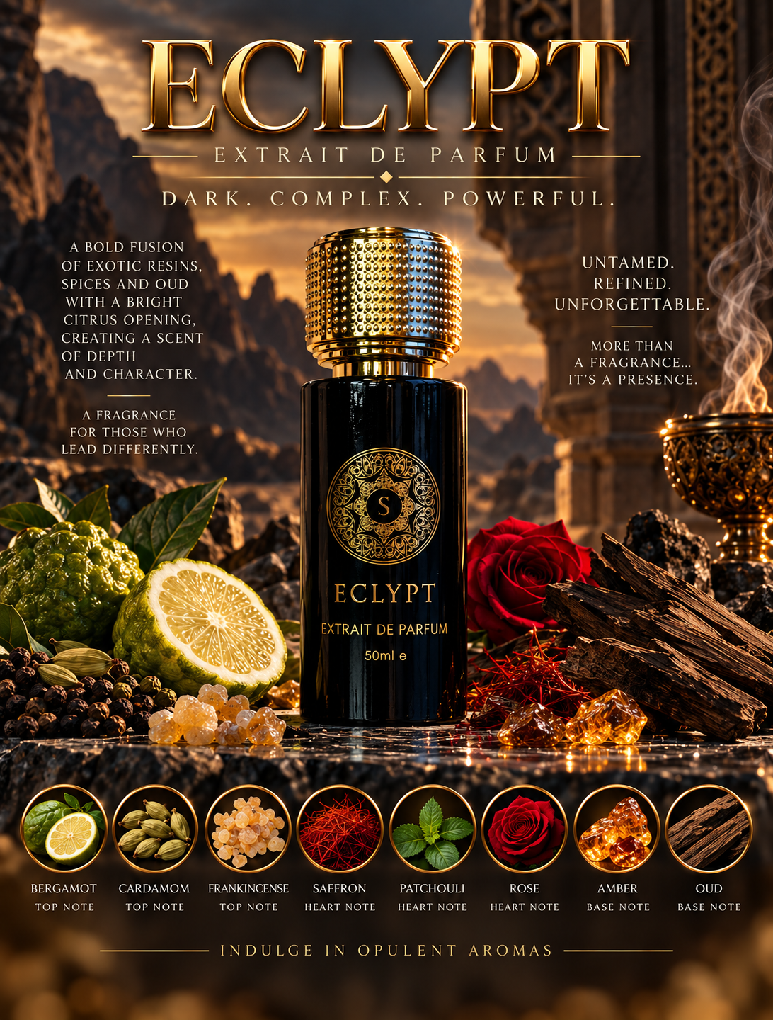 Sacred Fragrance ECLYPT 50ml Extrait de Parfum bottle