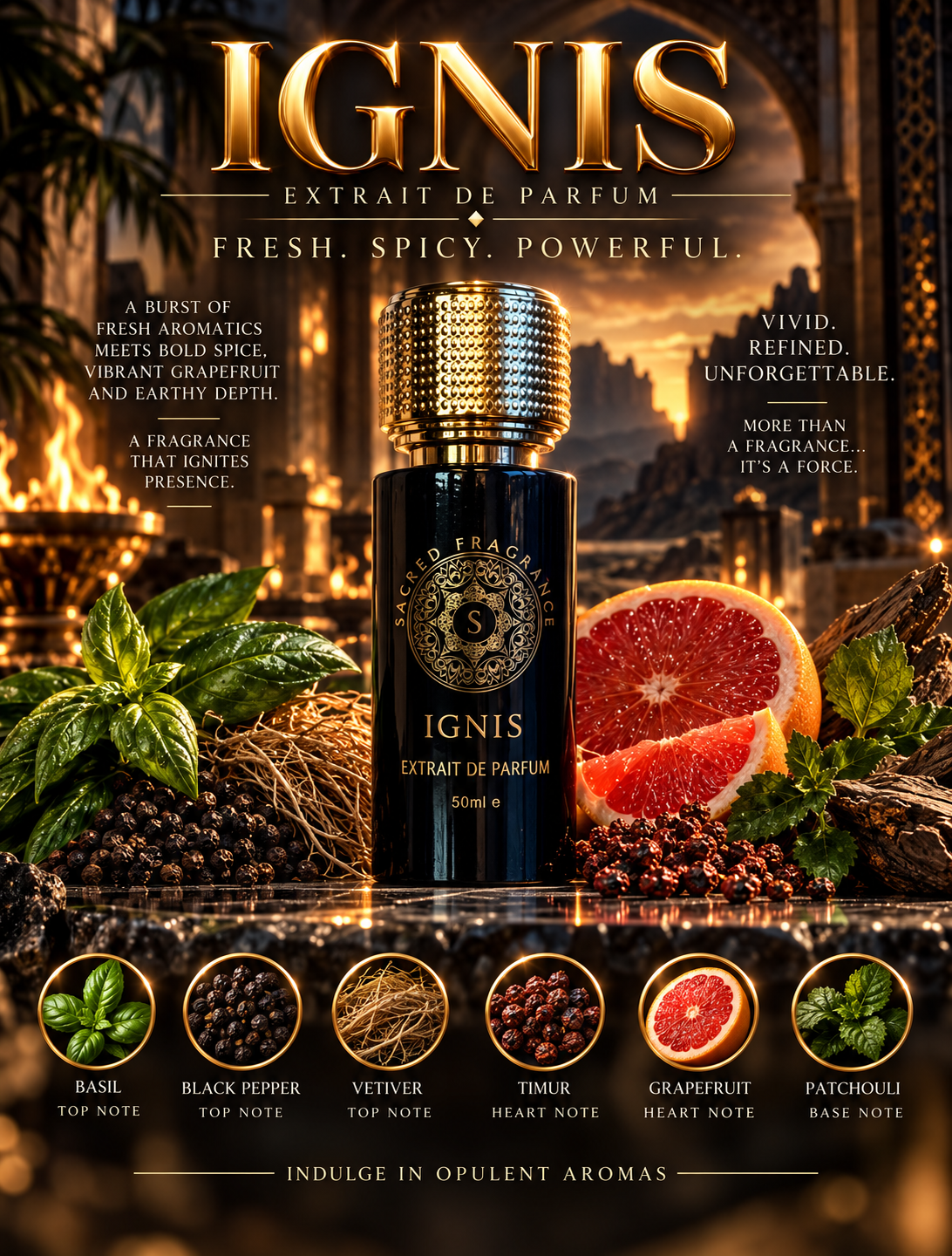 Sacred Fragrance IGNIS 50ml Extrait de Parfum bottle