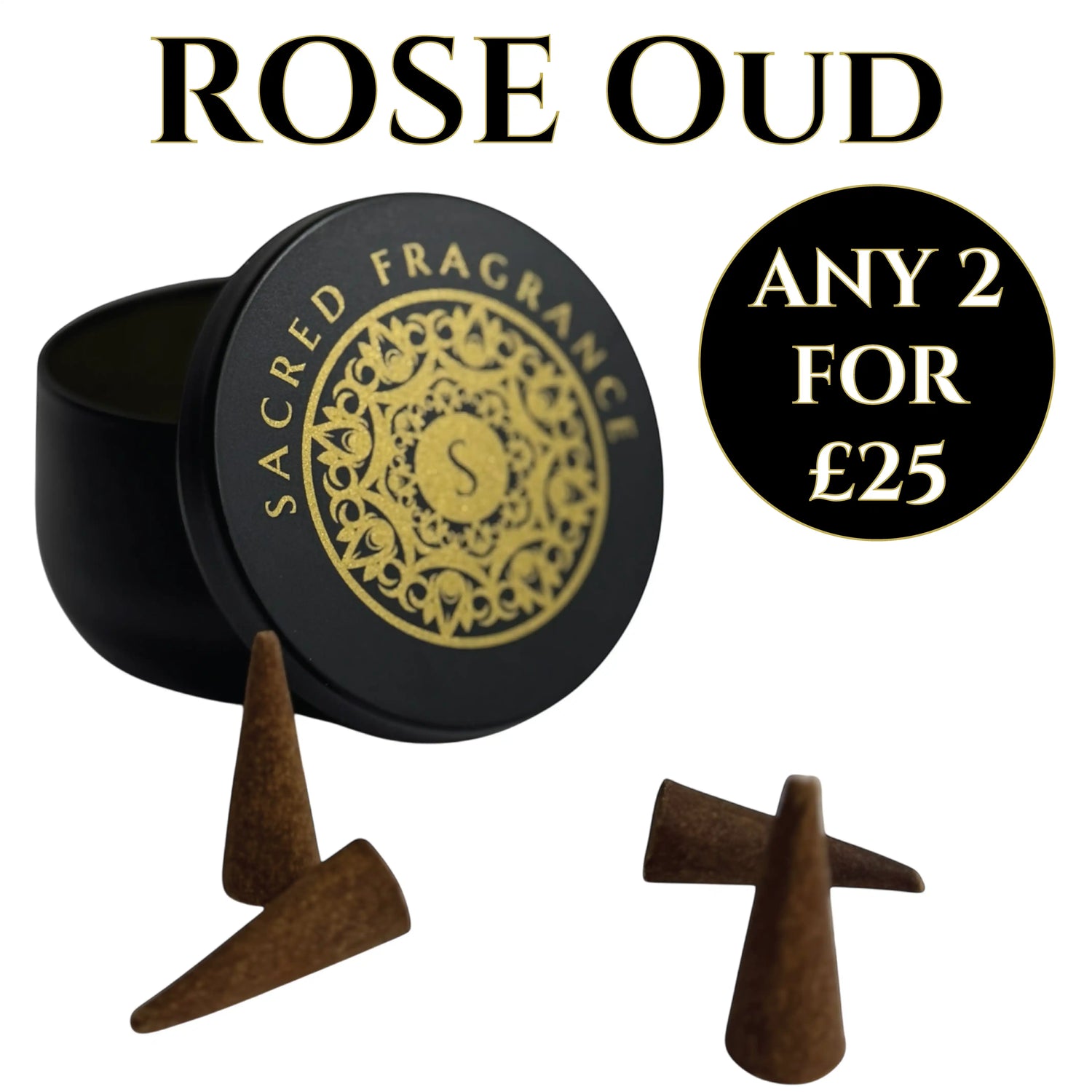 Rose Oud Incense Cones