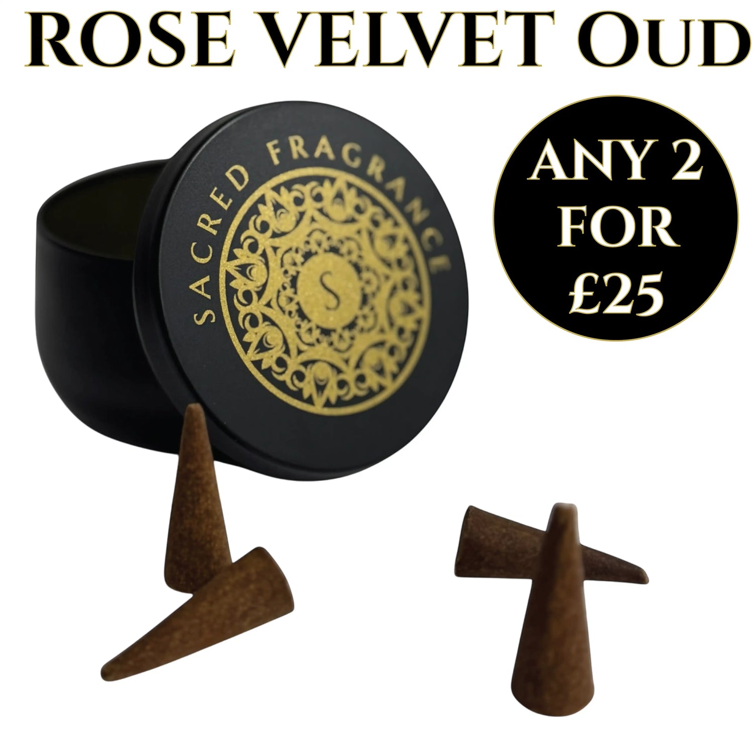 Rose Velvet Oud Incense Cone